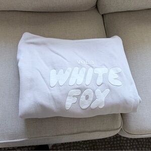 White Fox Boutique Cream/White Hoodie Sweatshirt
